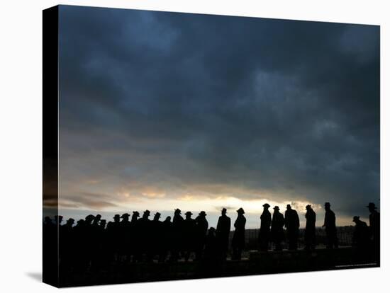 Israeli Rabbi Funeral, Jerusalem, Israel-Oded Balilty-Stretched Canvas