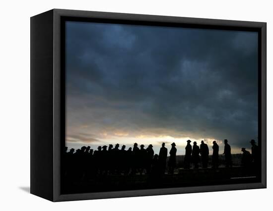 Israeli Rabbi Funeral, Jerusalem, Israel-Oded Balilty-Framed Stretched Canvas