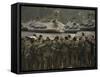 Israeli Soldiers Chant Slogans after a Briefing before Entering Gaza on a Combat Mission-null-Framed Stretched Canvas