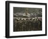 Israeli Soldiers Chant Slogans after a Briefing before Entering Gaza on a Combat Mission-null-Framed Photographic Print