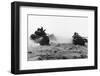 Israeli Tanks Riding Through Egyptian Desert-null-Framed Photographic Print