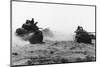 Israeli Tanks Riding Through Egyptian Desert-null-Mounted Photographic Print