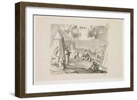 Israelites Gathering Manna-Claude Mellan-Framed Giclee Print