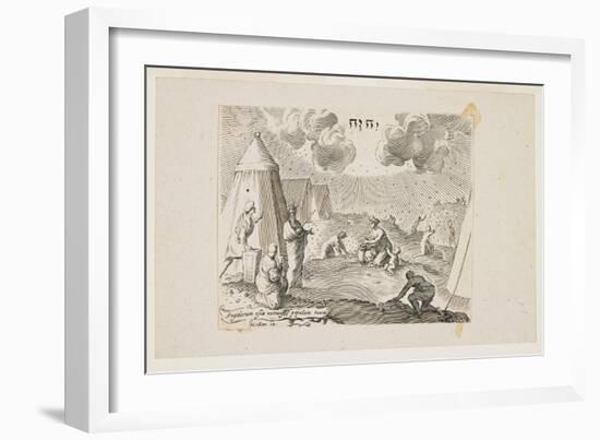 Israelites Gathering Manna-Claude Mellan-Framed Giclee Print