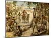 Israelites making bricks iin Egypt Exodus I II:14 - Bible-William Brassey Hole-Mounted Giclee Print