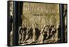 Israelities Take Jericho, detail of Baptistry Door, Florence, Italy, c15th century-Lorenzo Ghiberti-Framed Stretched Canvas