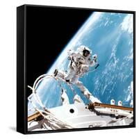 ISS Space Walk-null-Framed Stretched Canvas