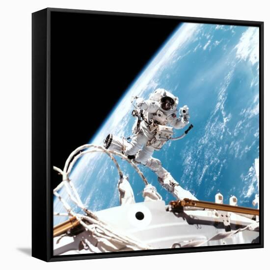 ISS Space Walk-null-Framed Stretched Canvas