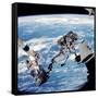 ISS Space Walk-null-Framed Stretched Canvas