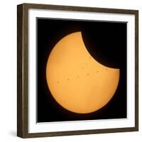 ISS Transit of 2017 Solar Eclipse, Composite Image-null-Framed Photographic Print