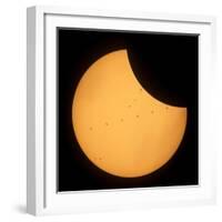 ISS Transit of 2017 Solar Eclipse, Composite Image-null-Framed Photographic Print