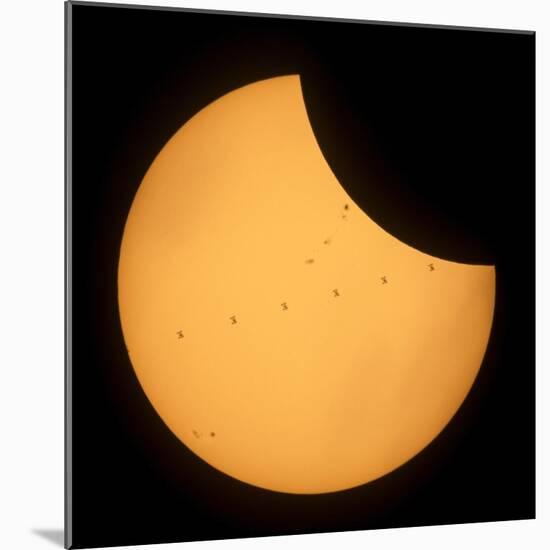 ISS Transit of 2017 Solar Eclipse, Composite Image-null-Mounted Photographic Print