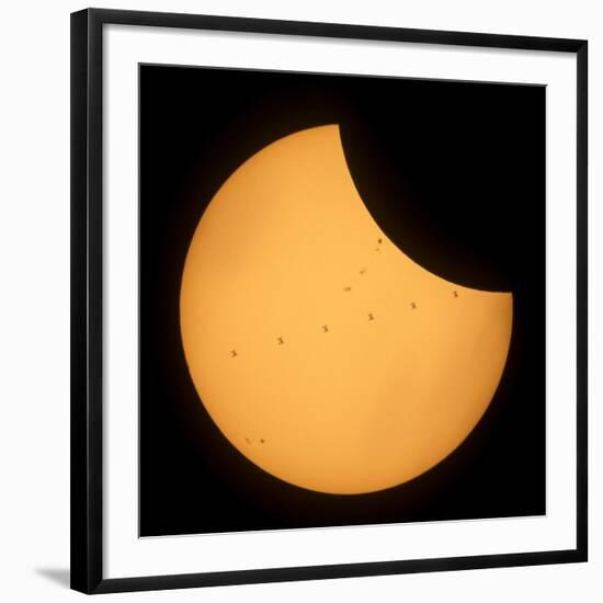 ISS Transit of 2017 Solar Eclipse, Composite Image-null-Framed Photographic Print