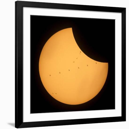 ISS Transit of 2017 Solar Eclipse, Composite Image-null-Framed Photographic Print