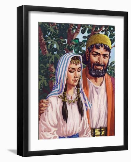 Issac and His Wife Rebekah-Pat Nicolle-Framed Giclee Print