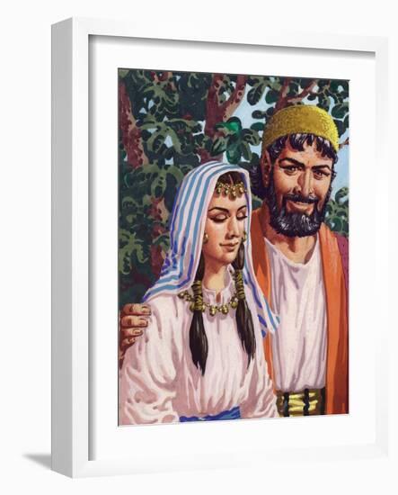 Issac and His Wife Rebekah-Pat Nicolle-Framed Giclee Print