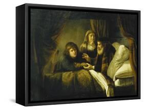 Issac Blessing Jacob, C.1640-Rembrandt van Rijn-Framed Stretched Canvas