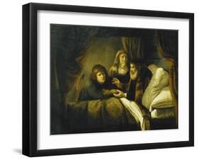 Issac Blessing Jacob, C.1640-Rembrandt van Rijn-Framed Giclee Print