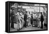 Issuing Rum on Board HMS 'Royal Sovereign, 1896-W Gregory-Framed Stretched Canvas