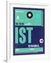 IST Istanbul Luggage Tag 1-NaxArt-Framed Art Print