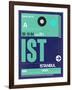 IST Istanbul Luggage Tag 1-NaxArt-Framed Art Print