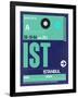 IST Istanbul Luggage Tag 1-NaxArt-Framed Art Print