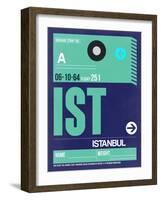 IST Istanbul Luggage Tag 1-NaxArt-Framed Art Print