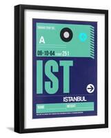 IST Istanbul Luggage Tag 1-NaxArt-Framed Art Print