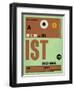 IST Istanbul Luggage Tag 2-NaxArt-Framed Premium Giclee Print