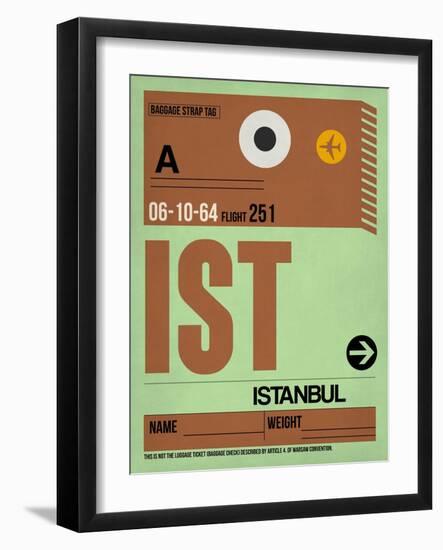 IST Istanbul Luggage Tag 2-NaxArt-Framed Art Print