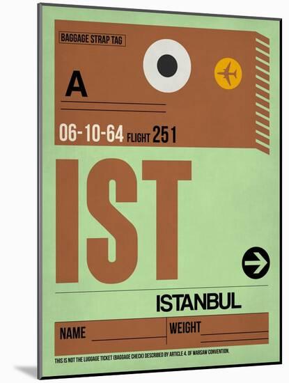 IST Istanbul Luggage Tag 2-NaxArt-Mounted Art Print