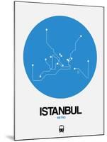 Istanbul Blue Subway Map-NaxArt-Mounted Art Print