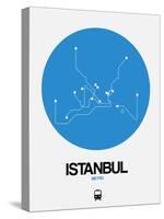 Istanbul Blue Subway Map-NaxArt-Stretched Canvas