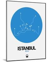 Istanbul Blue Subway Map-NaxArt-Mounted Art Print