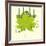 Istanbul City and Sycamore Leaf Vector Art-a1vector-Framed Art Print