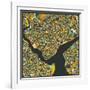 Istanbul Map-Jazzberry Blue-Framed Art Print