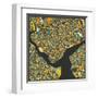 Istanbul Map-Jazzberry Blue-Framed Art Print