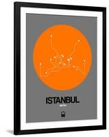 Istanbul Orange Subway Map-NaxArt-Framed Art Print