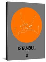 Istanbul Orange Subway Map-NaxArt-Stretched Canvas