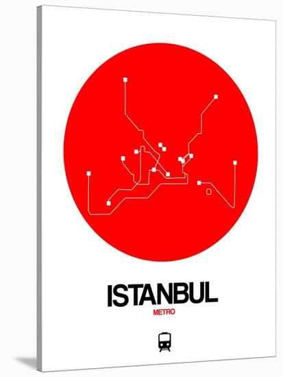 Istanbul Red Subway Map-NaxArt-Stretched Canvas