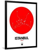 Istanbul Red Subway Map-NaxArt-Framed Art Print