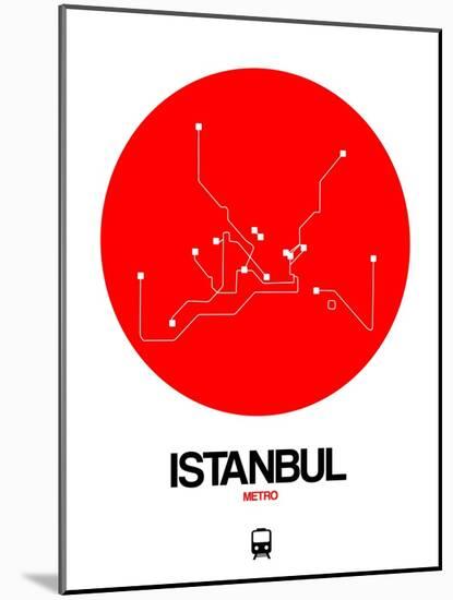 Istanbul Red Subway Map-NaxArt-Mounted Art Print