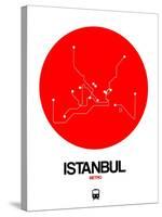Istanbul Red Subway Map-NaxArt-Stretched Canvas