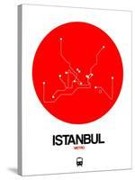 Istanbul Red Subway Map-NaxArt-Stretched Canvas