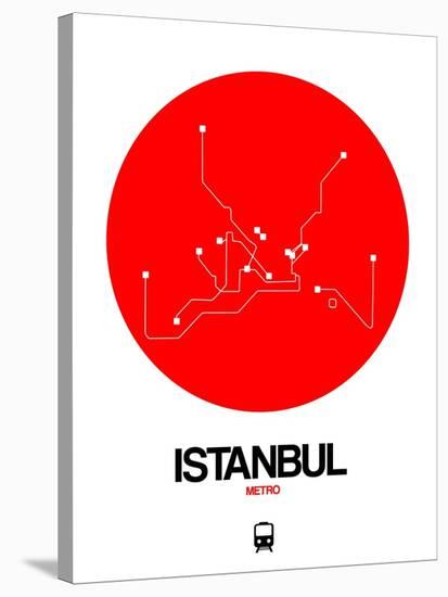 Istanbul Red Subway Map-NaxArt-Stretched Canvas