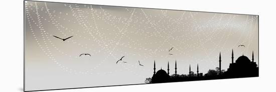 Istanbul Silhouette-bahadirozbey-Mounted Premium Giclee Print