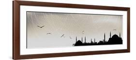 Istanbul Silhouette-bahadirozbey-Framed Art Print