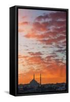 Istanbul Skyline at Sunset-Jon Hicks-Framed Stretched Canvas