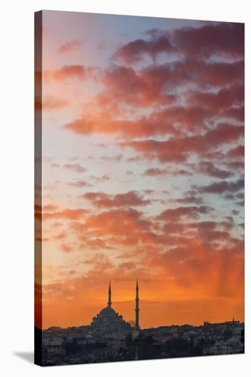 Istanbul Skyline at Sunset-Jon Hicks-Stretched Canvas