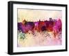 Istanbul Skyline in Watercolor Background-paulrommer-Framed Art Print